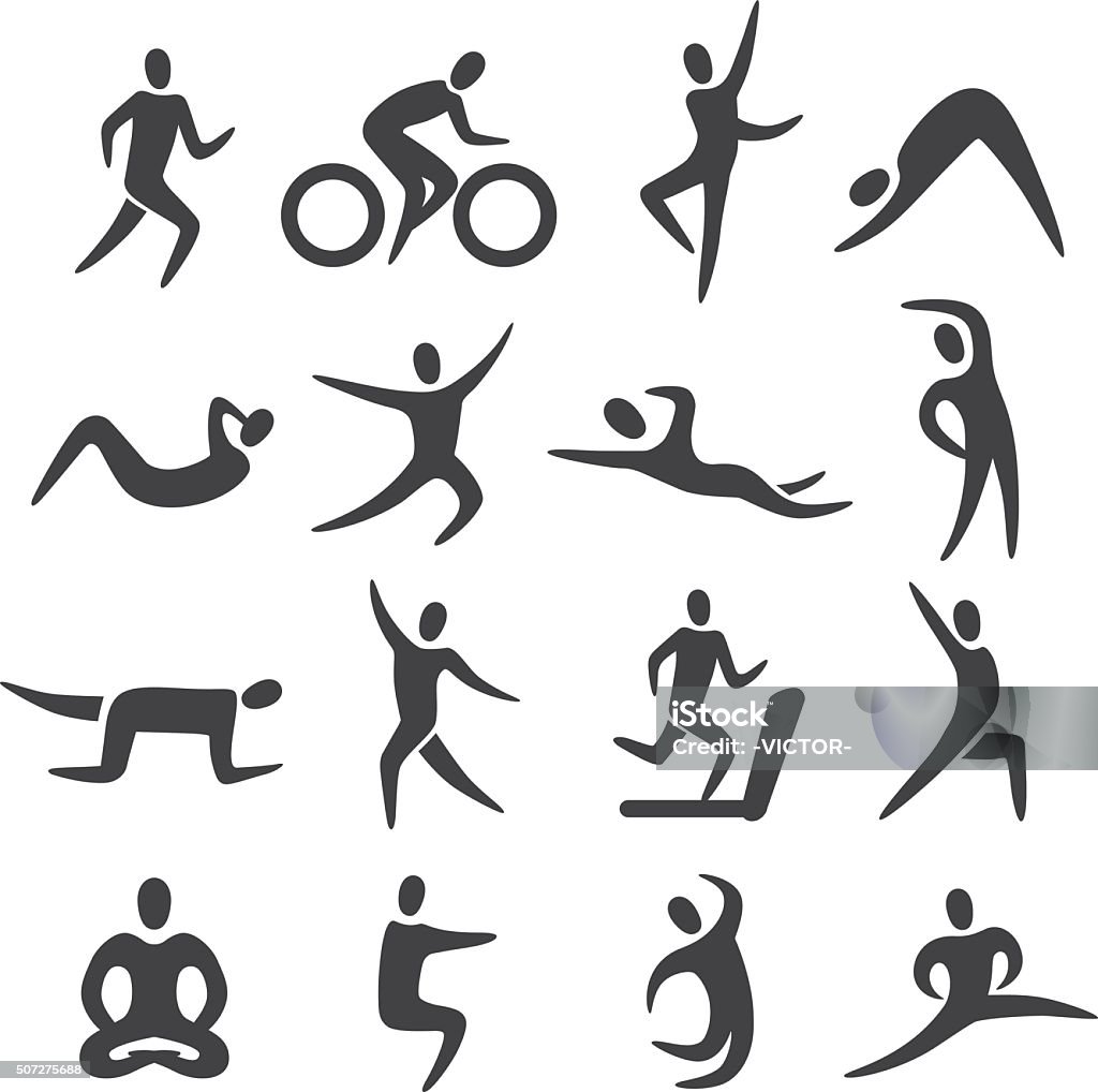 Fitness Posture Icons - Acme Series View All: Icon Symbol stock vector