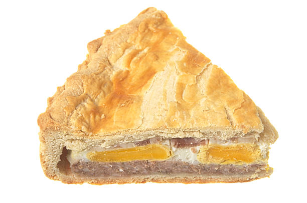istock Slice of sausage Egg and bacon Pie 507276880