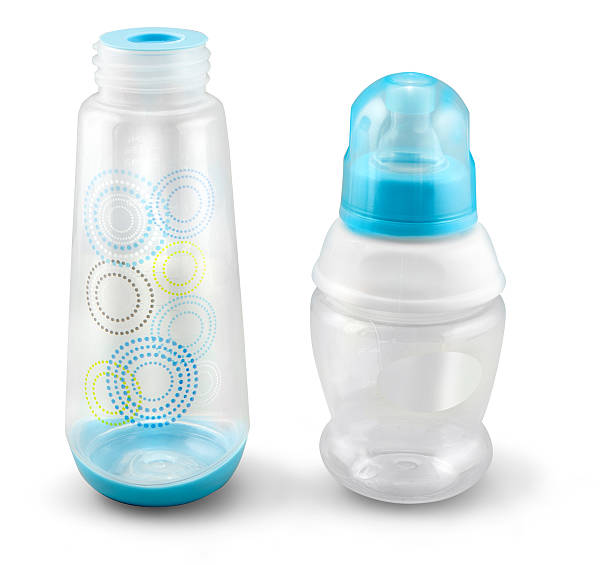 istock Baby nipple bottle isolated on white 507278392