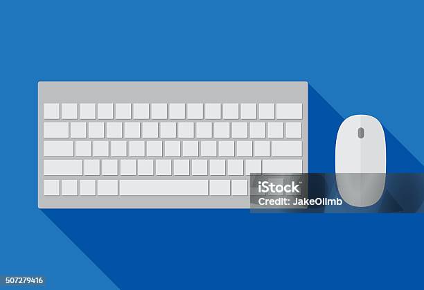 Computer Keyboard And Mouse Stock Illustration - Download Image Now - Computer Keyboard, Keypad, Computer Mouse