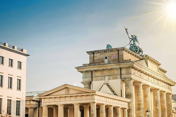 istock Brandenburger Tor with Quadriga in Berlin under early sun 507280276