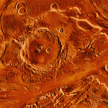 Red planet surface background