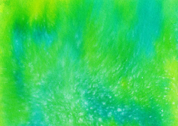 istock Hand painted blue and green blended backgorund 507280830