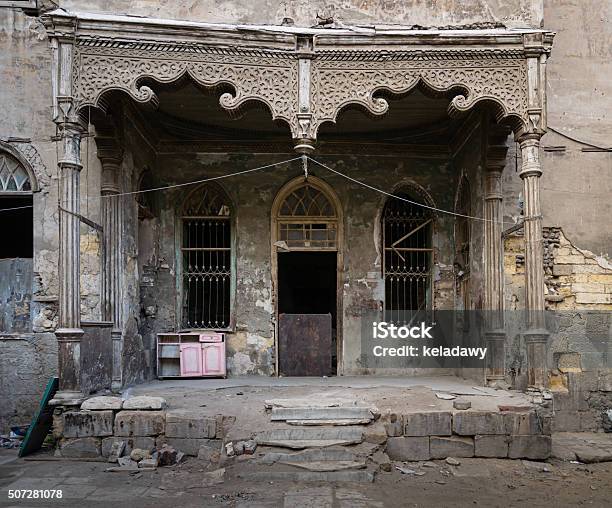 Facade Of An Abandoned House Cairo Egypt Stock Photo - Download Image Now - Abandoned, Africa, Ancient