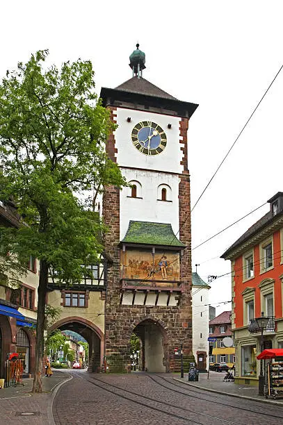 Schwabentor - Swabian gate Freiburg im Breisgau. Germany