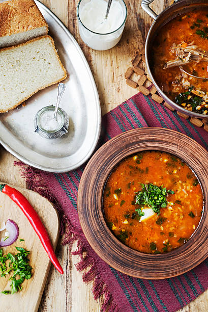 istock Tomato soup with lamb and rice 507292192