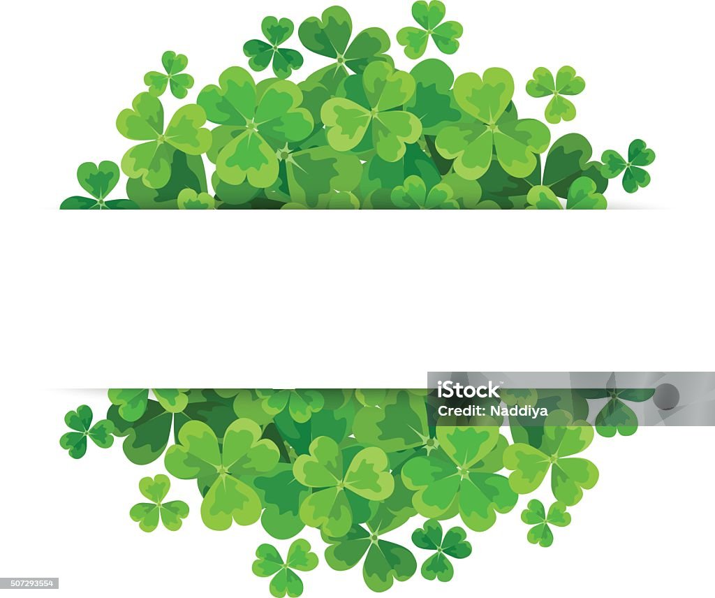 St. Patrick vecteur fond avec Trèfle. - clipart vectoriel de Saint Patrick libre de droits