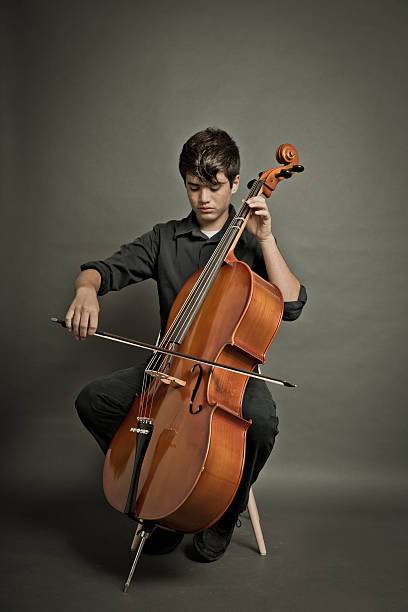 Cellist stock photo