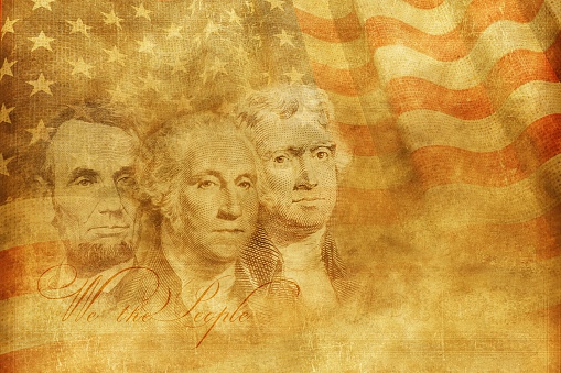 Americas Founding Fathers Concept Illustration. United States of America Concept Background Illustration.