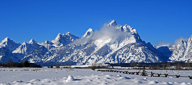 istock Grand Teton Mountain Range Peaks on a sunny day 507299290