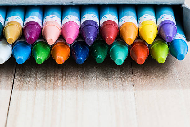istock Close up set of crayon in the box 507300676