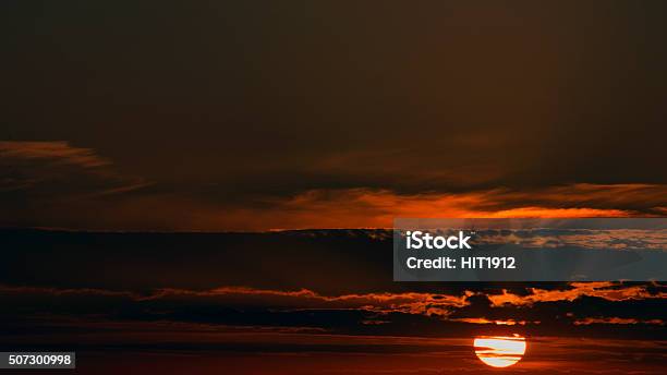 Beautiful Red Sunrise Dawm Stock Photo - Download Image Now - Backgrounds, Beauty In Nature, Bright