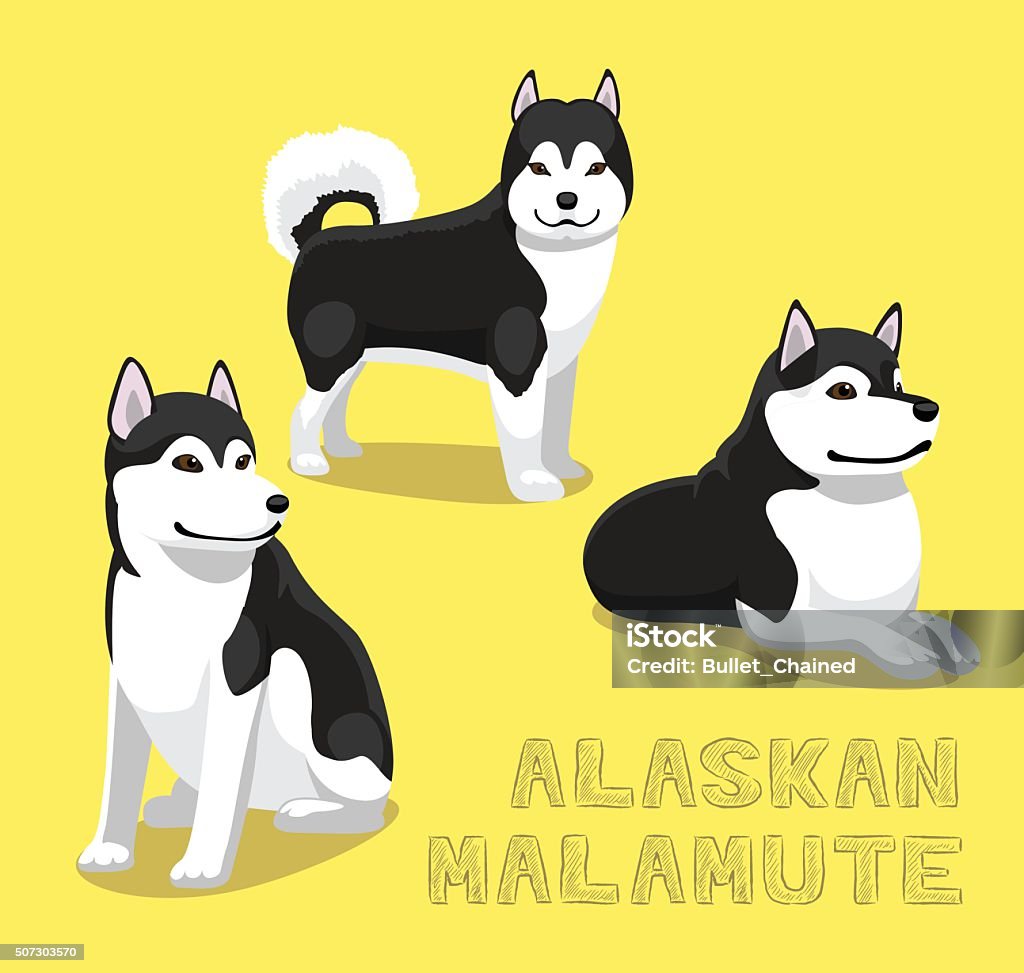 Chó Alaska Malamute Phim Hoạt Hình Vector Minh Họa Hình minh họa ...