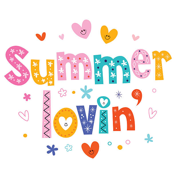 summer lovin vector art illustration