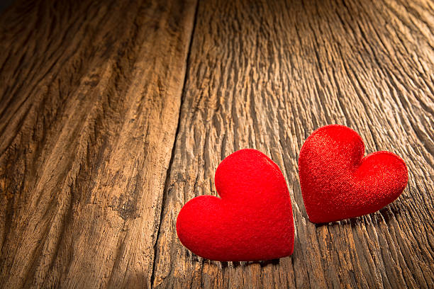 istock Two red heart in Iove 507305998