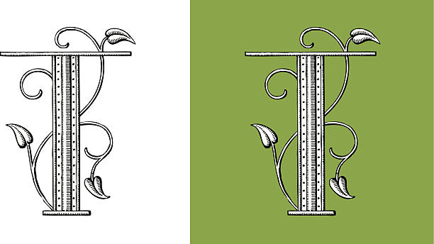 illustrazioni stock, clip art, cartoni animati e icone di tendenza di lettera t, errori di battitura, alfabeto, enluminure, ornement, manuscrite, monogramma rétro, a fiori - letter t letter a ornate alphabet