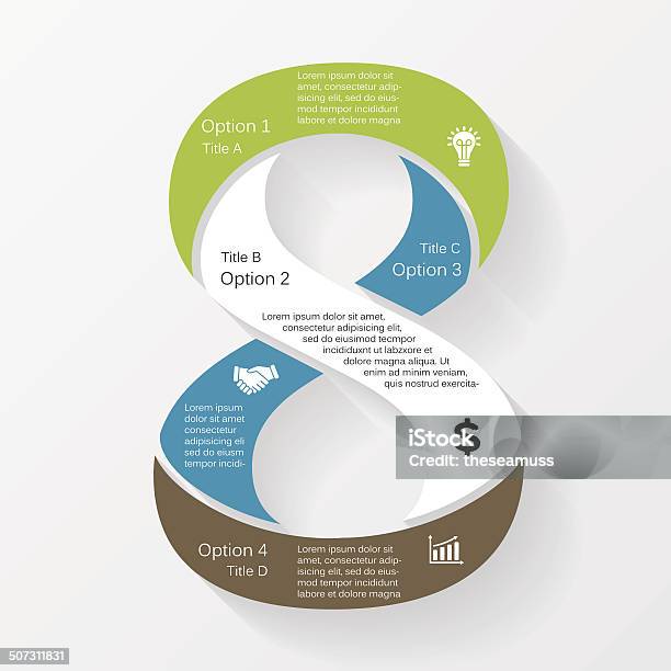 Vektorbusinessinfografik Diagramm Präsentation Stock Vektor Art und mehr Bilder von Formular - Dokument - Formular - Dokument, Zahl 8, Alphabet