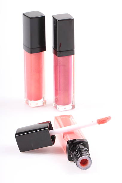 istock Pink lip gloss isolated on white 507313115