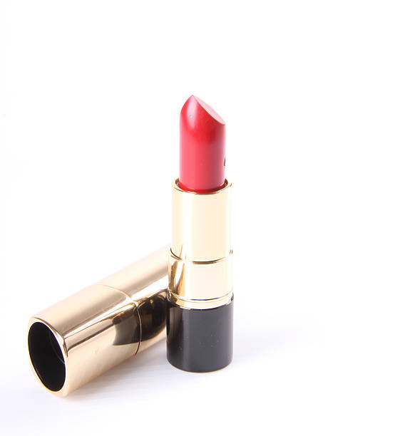 istock Red lipstick isolated on white background 507313153
