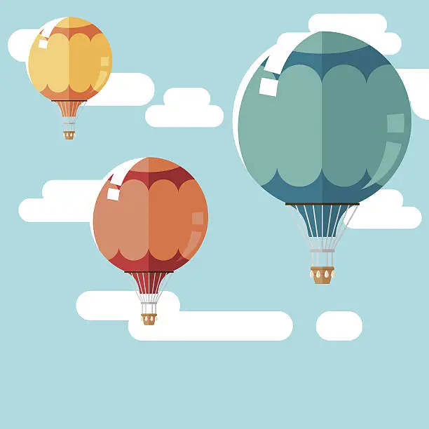 Vector illustration of Hot Air Balloon Background