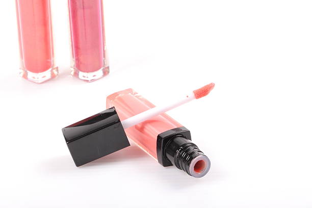 istock Pink lip gloss isolated on white 507314853