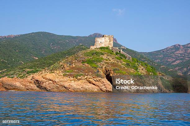 Girolata Fortress In Nature Reserve Of Scandola Corsica Stock Photo - Download Image Now