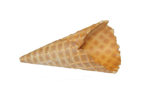 istock Ice cream sugar waffle cone photo on white. 507316213