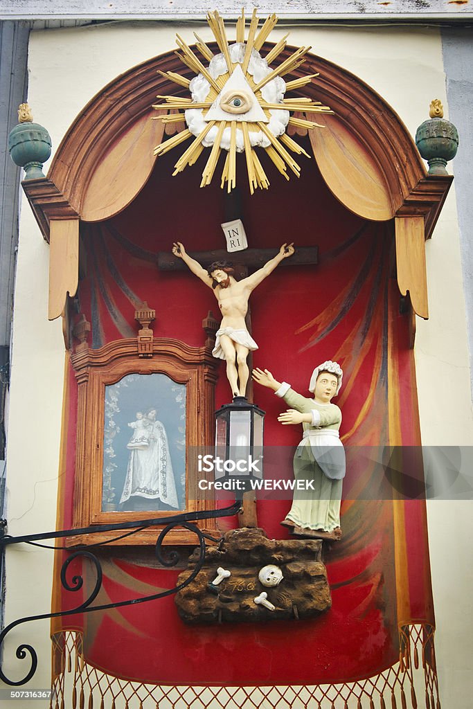 Street altar, Brujas, Bélgica - Foto de stock de Aire libre libre de derechos