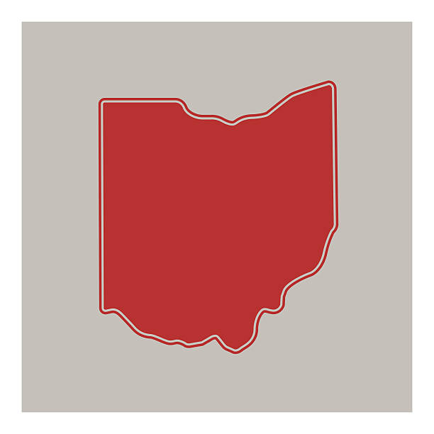 Ohio State Vector A nice and smooth outline of the state of Ohio for all you crazy buckeyes. ohio stock illustrations