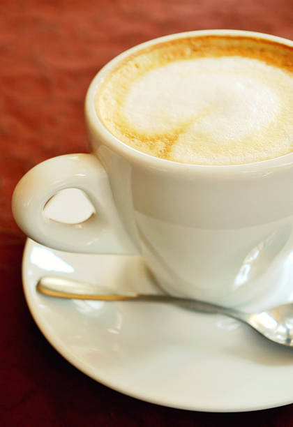 istock Cup of coffee with heart shaped foam 507333985