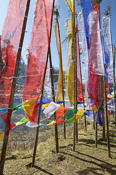 istock Prayer flags at the Yutong La Pass, Bhutan 507368060