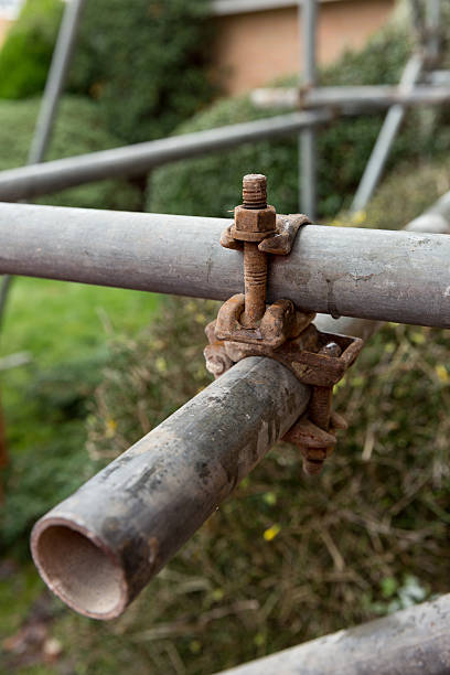 istock metal building scaffolding pipe and connection 507368976