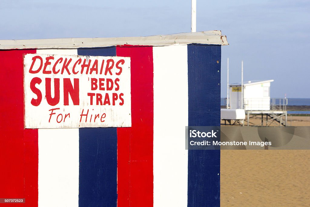 Margate Main Sands in Kent, England Deckchairs and sunbeds for hire in Kent Beach Stock Photo