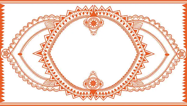 Vector illustration of Beautiful Henna Design Background