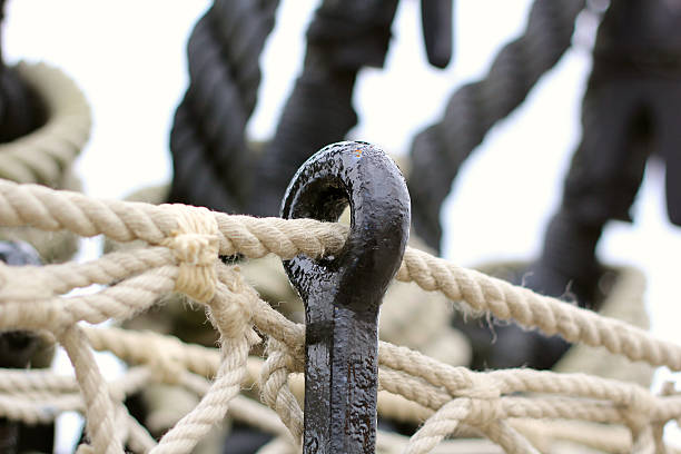 Nautical rope stock photo