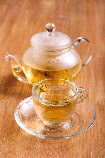 istock Herbal tea in the glass cup 507373308