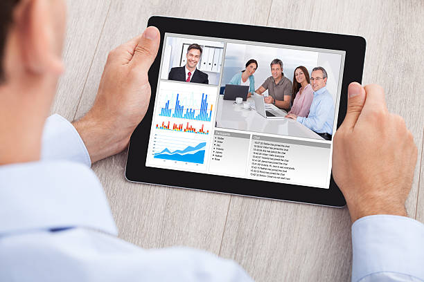 istock Businessman Video Conferencing With Team On Digital Tablet 507374201