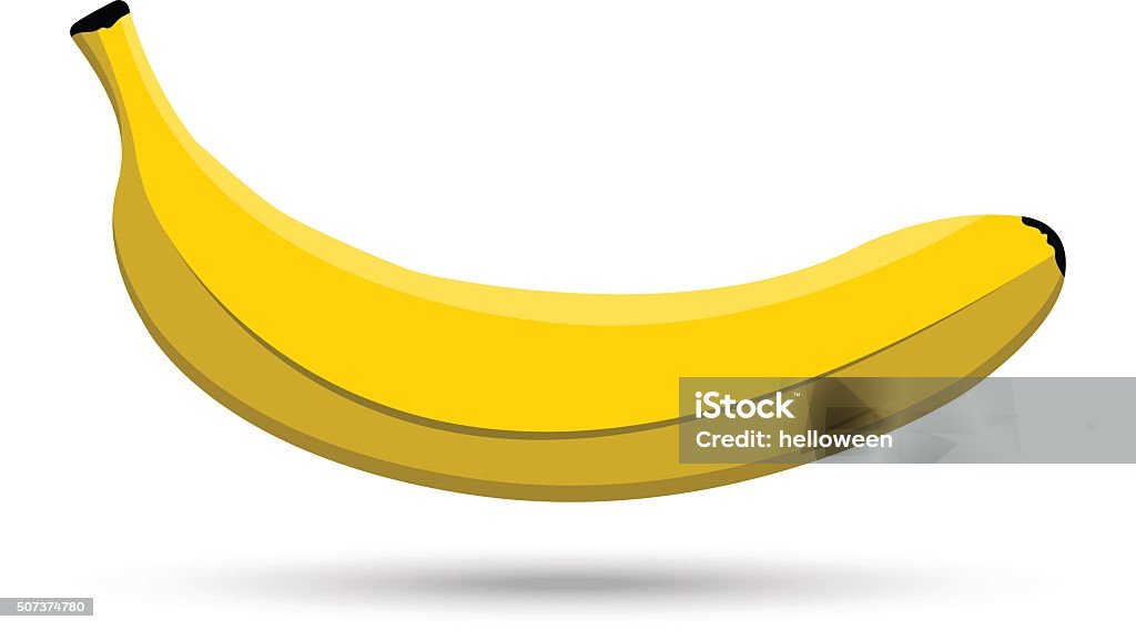 Single vector banana on white background Single vector yellow banana on white background Banana stock vector