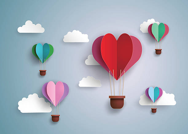 ilustrações de stock, clip art, desenhos animados e ícones de balão de ar quente em forma de coração. - heart balloon