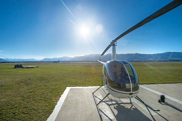 istock Helicopter on the landing pad 507375797