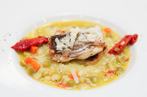 istock Seabass fillet with vegetable ragout 507375961