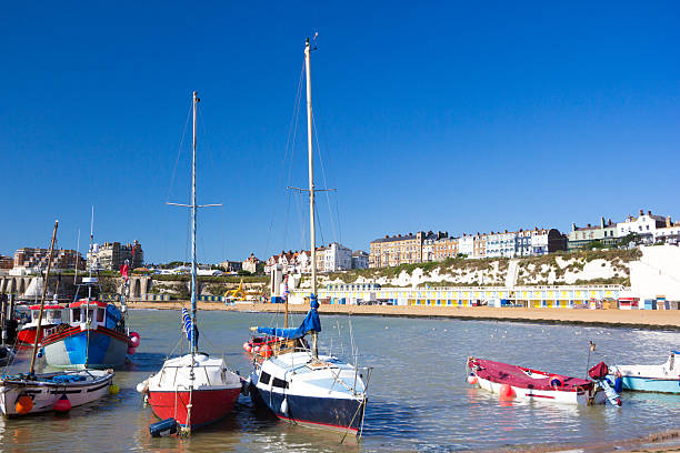 Broadstairs in Kent, England Viking Bay marina in Broadstairs thanet photos stock pictures, royalty-free photos & images