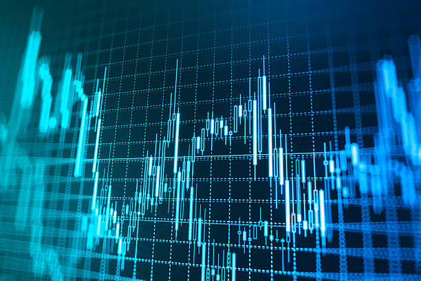 istock Stock market graph and bar chart price display 507378204