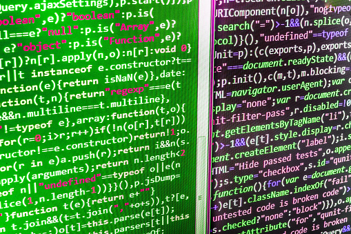 Computer Source Code Programmer Script Developer Stock Photo - Download ...