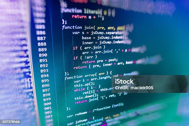 Computer Source Code Programmer Script Developer Stock Photo - Download ...