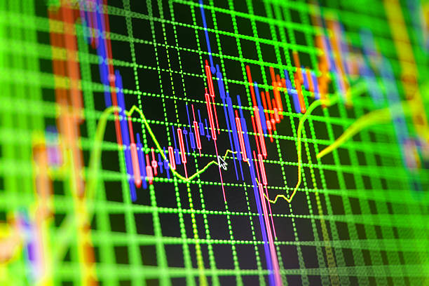 istock Stock market graph and bar chart price display 507378678