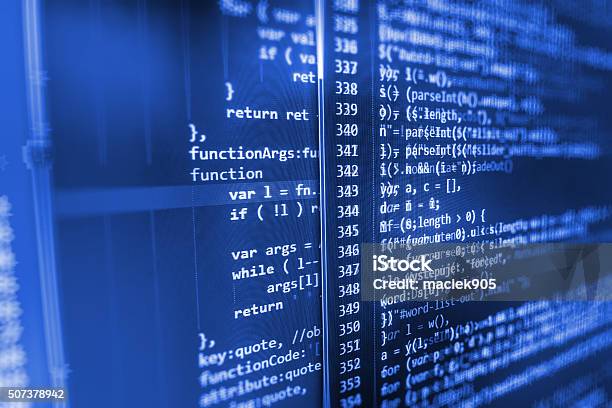Computer Source Code Programmer Script Developer Stock Photo - Download ...