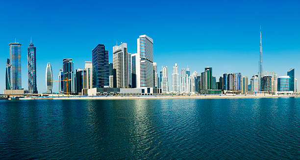 istock Panoramic View of the Dubai City Skyline UAE 507397052