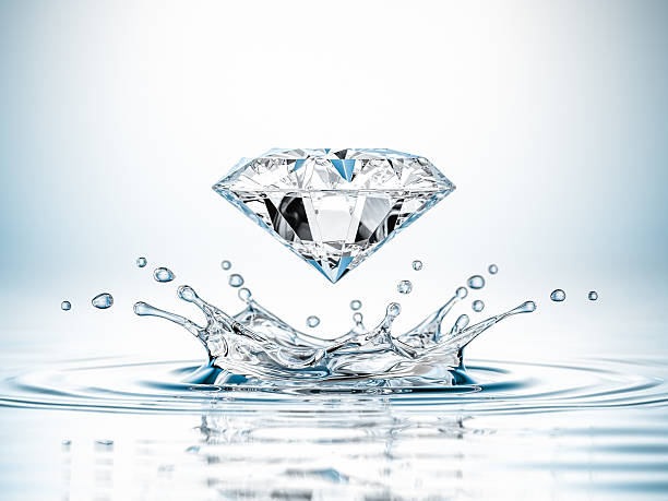 diamond eau splash - cristal water photos et images de collection