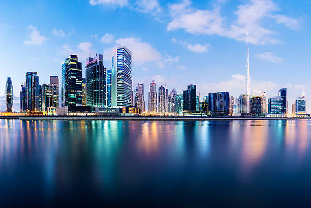 istock Dubai Downtown City Skyline at Sunset UAE 507398026